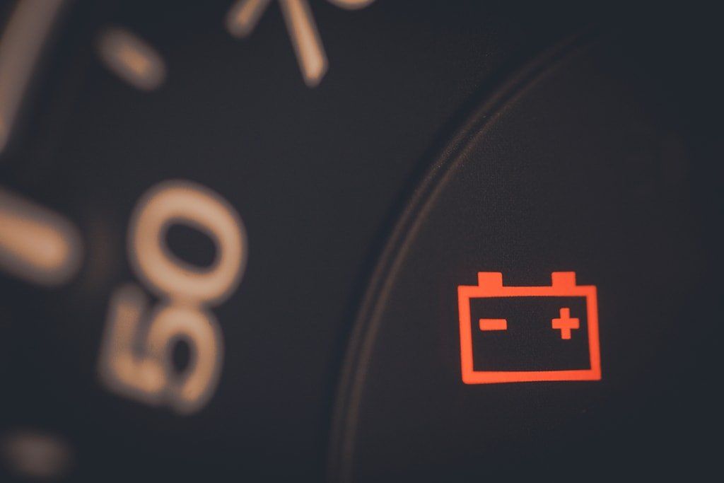 an image of battery warning light